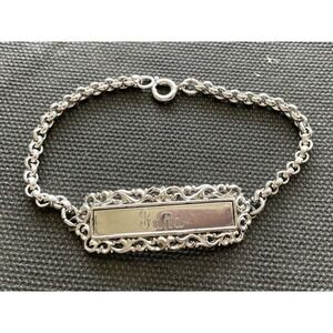 Vintage Speidel Engrave ID Bracelet Jana Ornate Estate Jewelry
